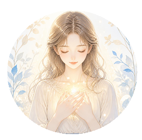 願いを込める女性のイラスト
